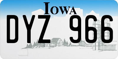 IA license plate DYZ966