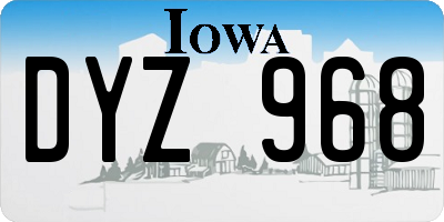 IA license plate DYZ968
