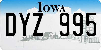 IA license plate DYZ995