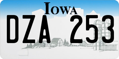 IA license plate DZA253