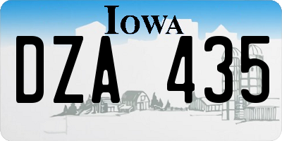 IA license plate DZA435