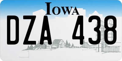 IA license plate DZA438