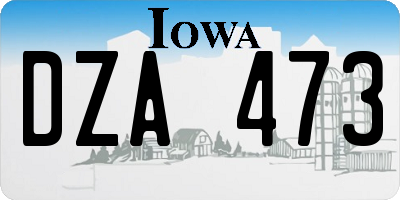 IA license plate DZA473