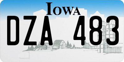 IA license plate DZA483