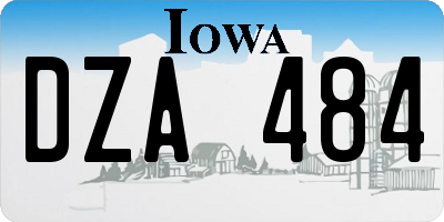 IA license plate DZA484