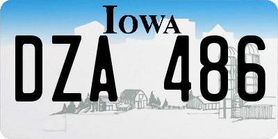 IA license plate DZA486