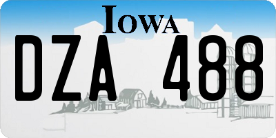 IA license plate DZA488