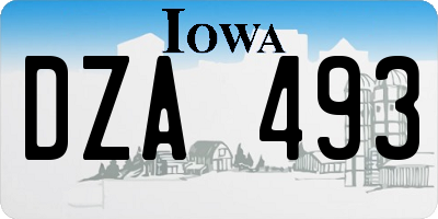 IA license plate DZA493