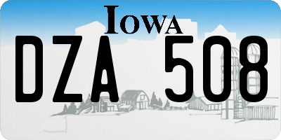 IA license plate DZA508