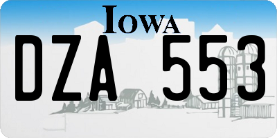 IA license plate DZA553