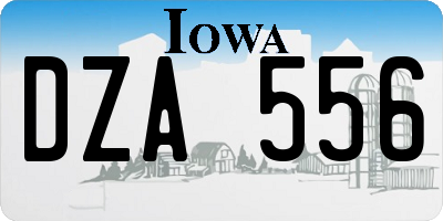 IA license plate DZA556