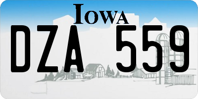 IA license plate DZA559