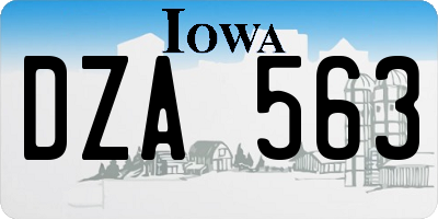 IA license plate DZA563