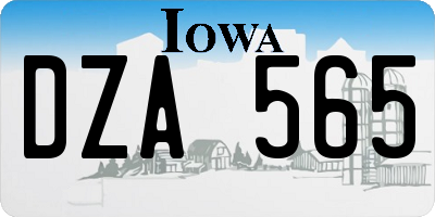 IA license plate DZA565