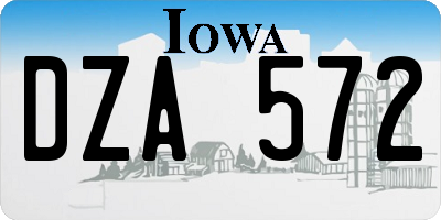 IA license plate DZA572