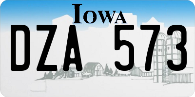 IA license plate DZA573