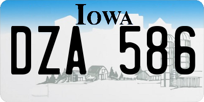 IA license plate DZA586