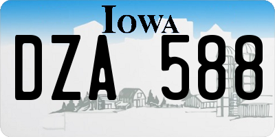 IA license plate DZA588