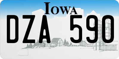 IA license plate DZA590