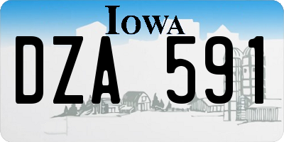 IA license plate DZA591