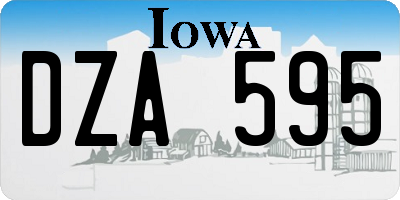 IA license plate DZA595