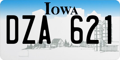 IA license plate DZA621