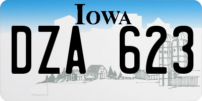 IA license plate DZA623