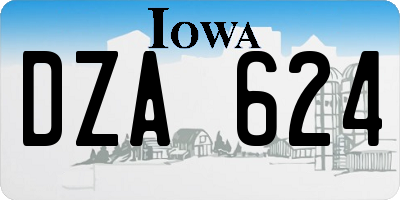 IA license plate DZA624