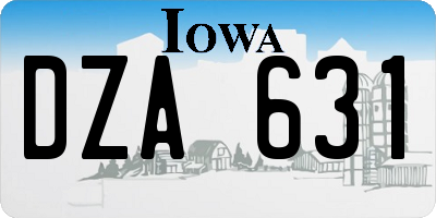 IA license plate DZA631