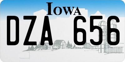 IA license plate DZA656