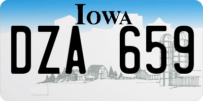 IA license plate DZA659