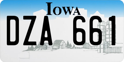 IA license plate DZA661