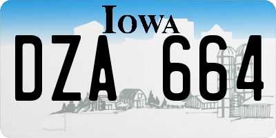 IA license plate DZA664