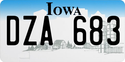 IA license plate DZA683