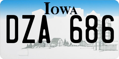 IA license plate DZA686
