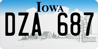 IA license plate DZA687