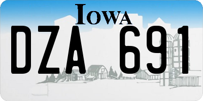 IA license plate DZA691