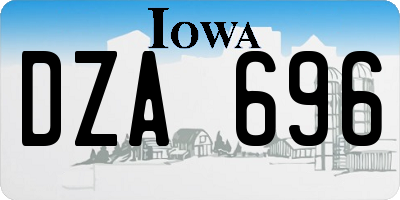 IA license plate DZA696