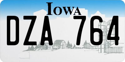 IA license plate DZA764
