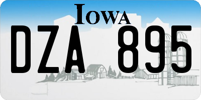 IA license plate DZA895