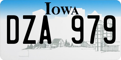 IA license plate DZA979
