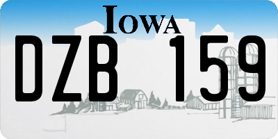 IA license plate DZB159