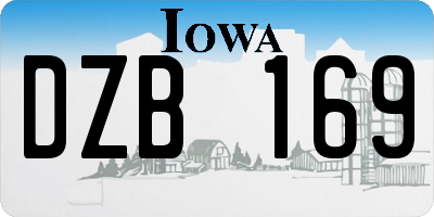 IA license plate DZB169