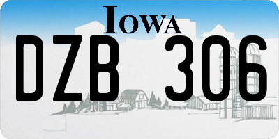 IA license plate DZB306