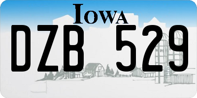 IA license plate DZB529