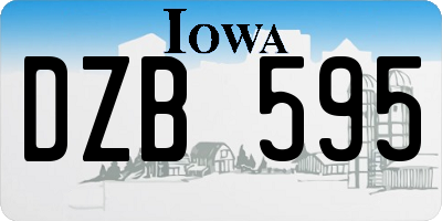 IA license plate DZB595