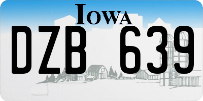 IA license plate DZB639