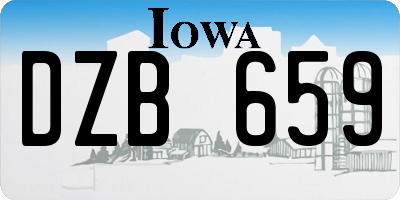 IA license plate DZB659