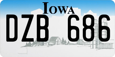 IA license plate DZB686