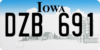 IA license plate DZB691